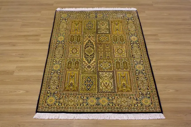 Kashmiri Silk Rug KSK009034 1.24 x .78