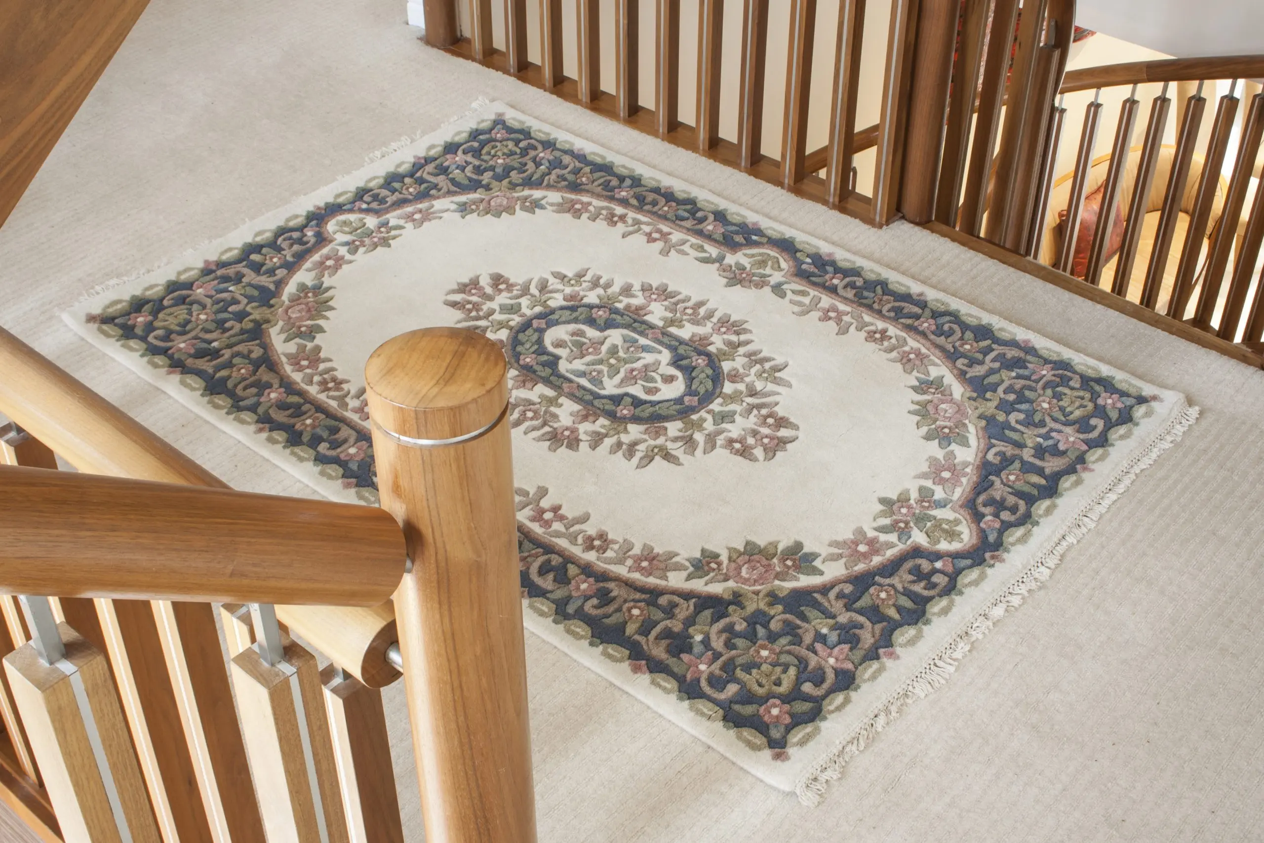Mahal Indian Rug - Multicoloured - Handknotted Floral design Indian rug
