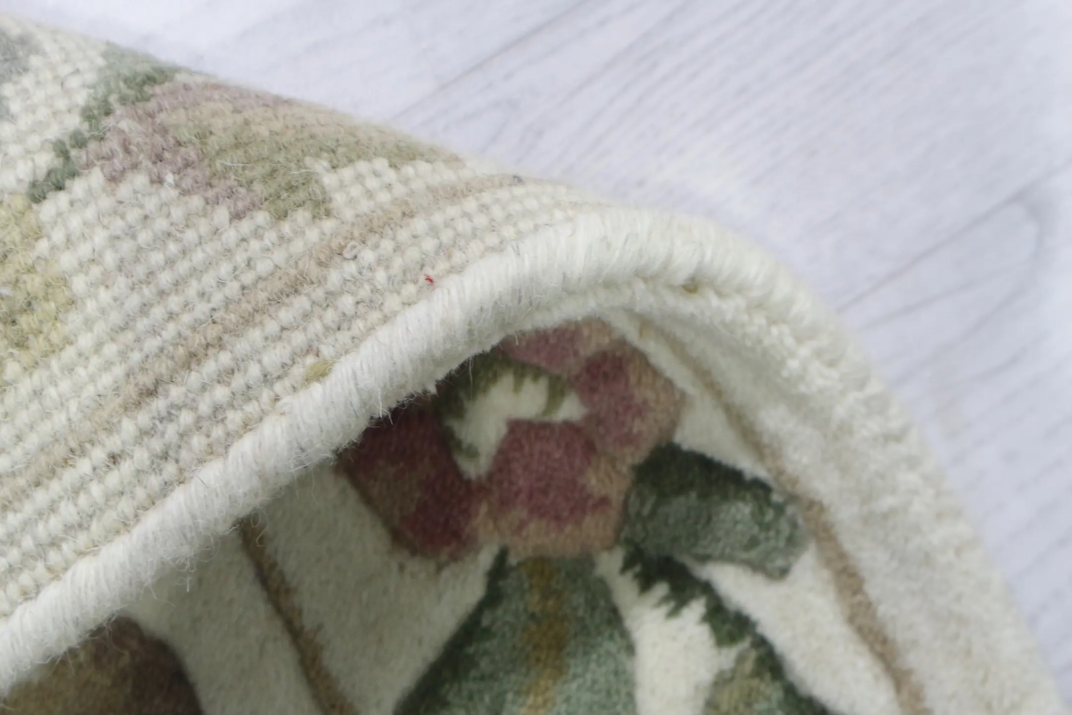 Mahal Indian Rug - Cream - Handknotted design Indian rug MAH040