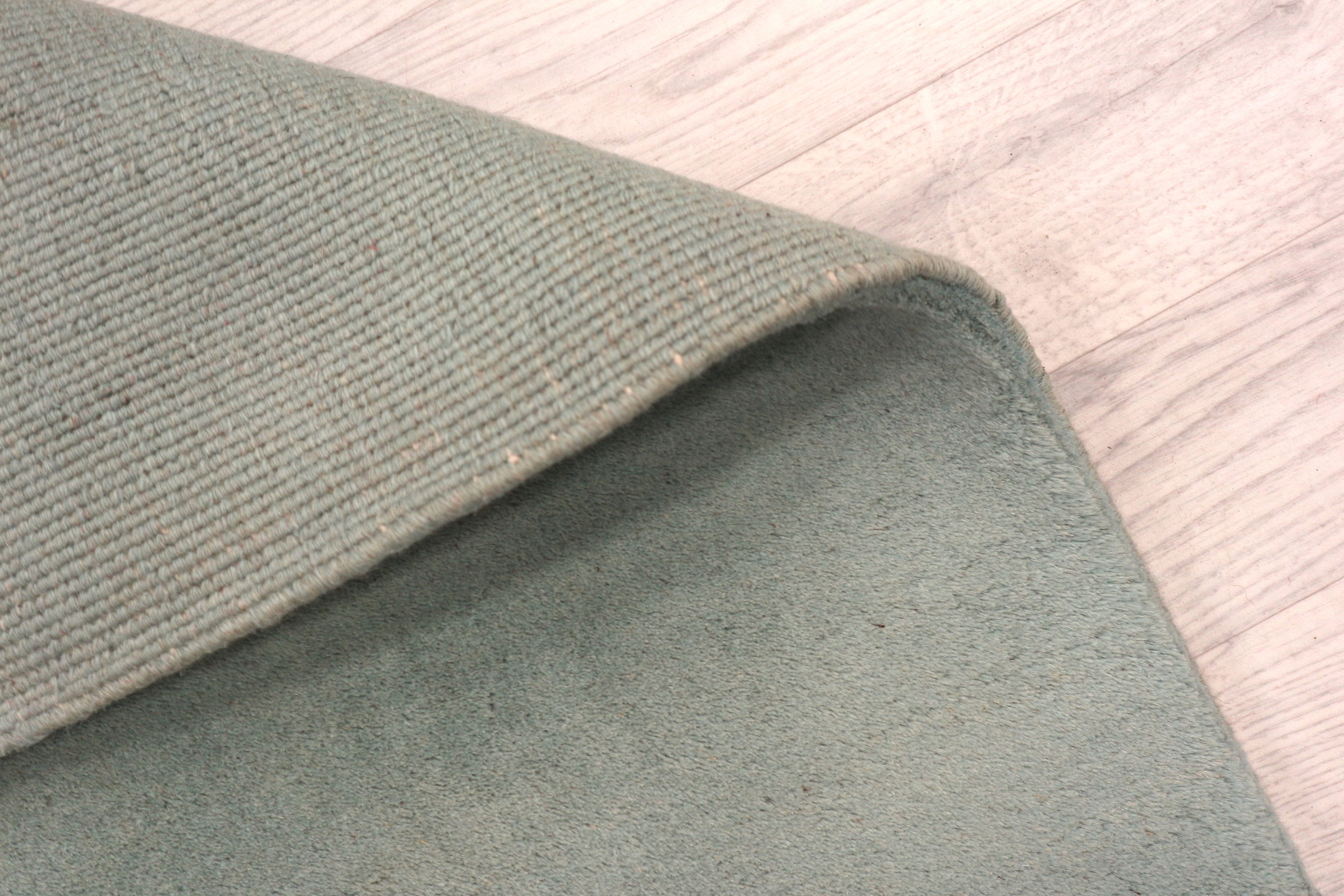 Plain carved Chinese rug - Green - Handknotted 100% wool rug with Floral design FAU000500 T