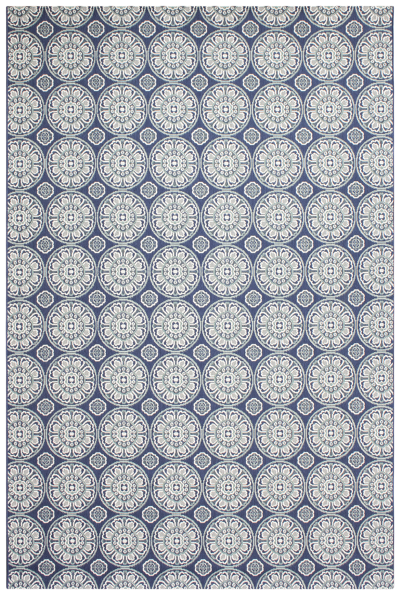 Outdoor rug - Blue - Tile Design ZBE007