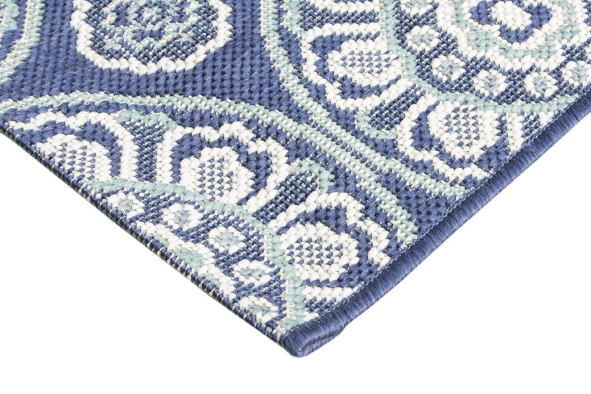 Outdoor rug - Blue - Tile Design ZBE007
