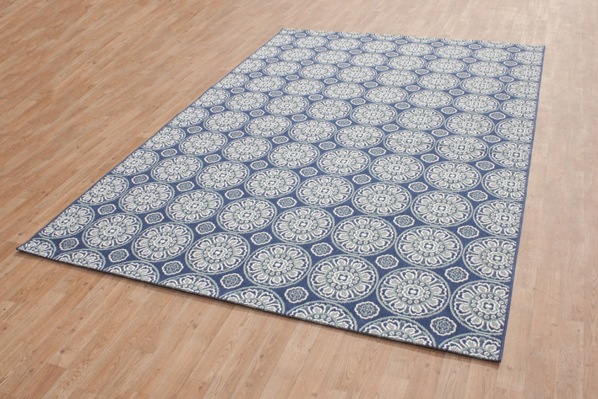 Outdoor rug - Blue - Tile Design ZBE007