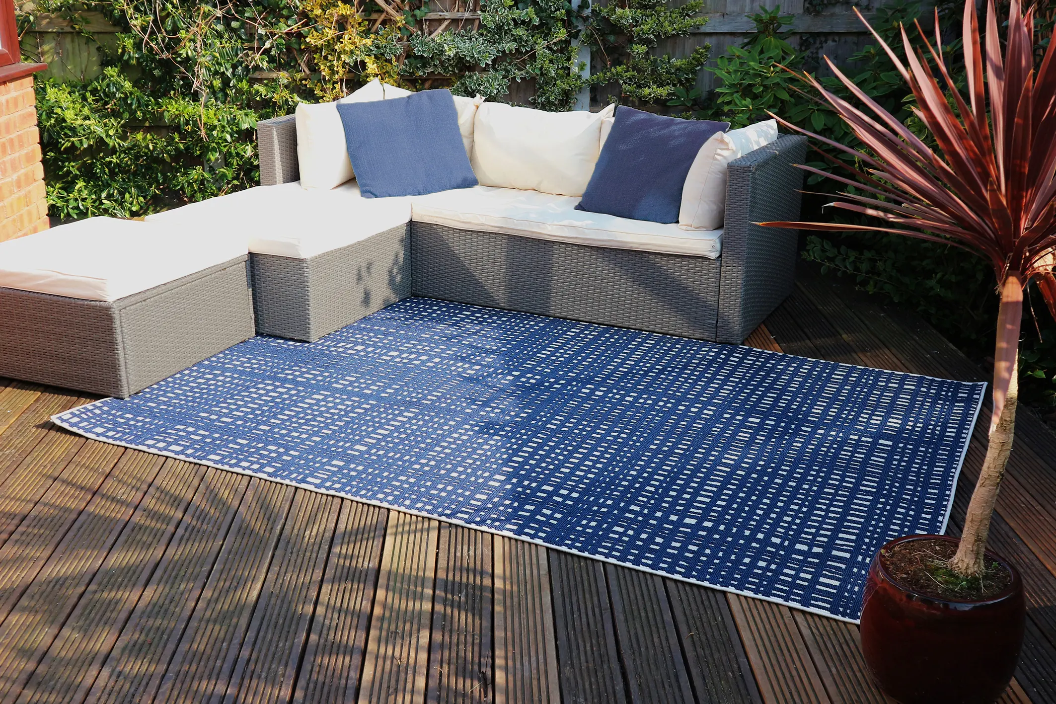 Outdoor rug - Blue - Contemporary Design ZBE017