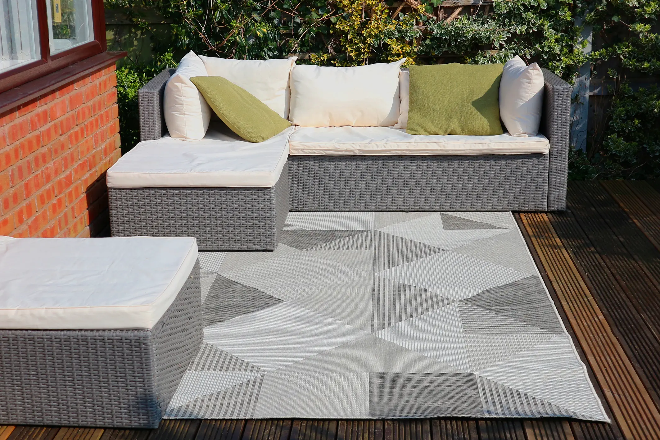 Outdoor rug - Grey - Geometric Design ZBF013