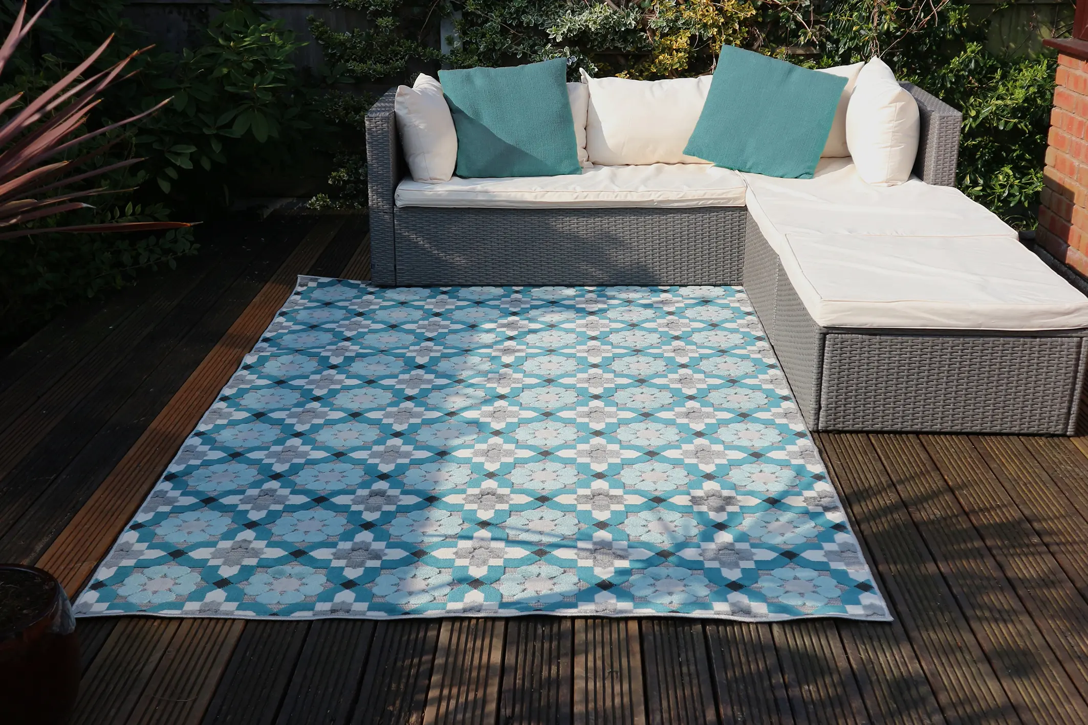 Outdoor rug - Blue - Contemporary Design ZBF006