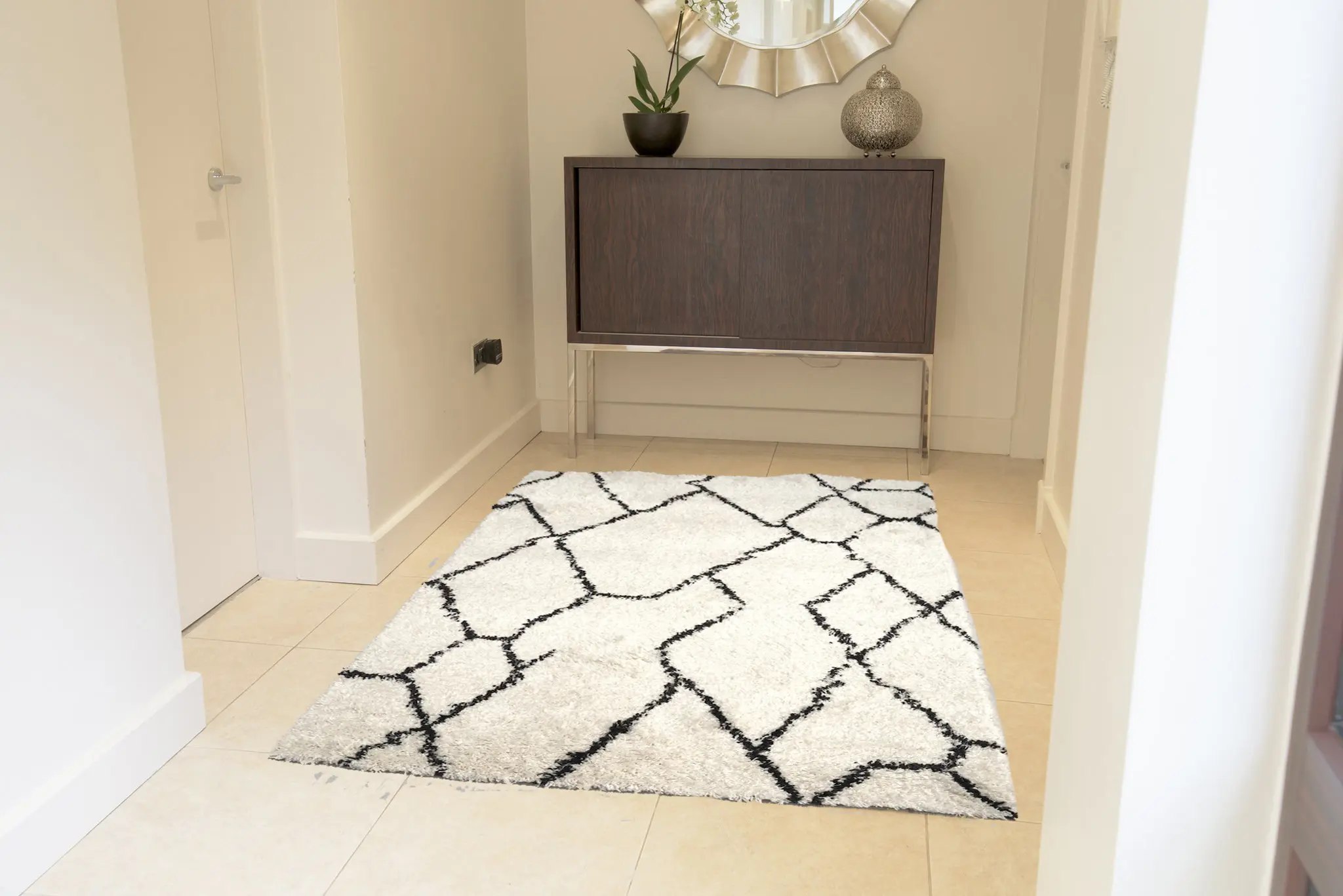 Shaggy Rug - Cream ZBK010