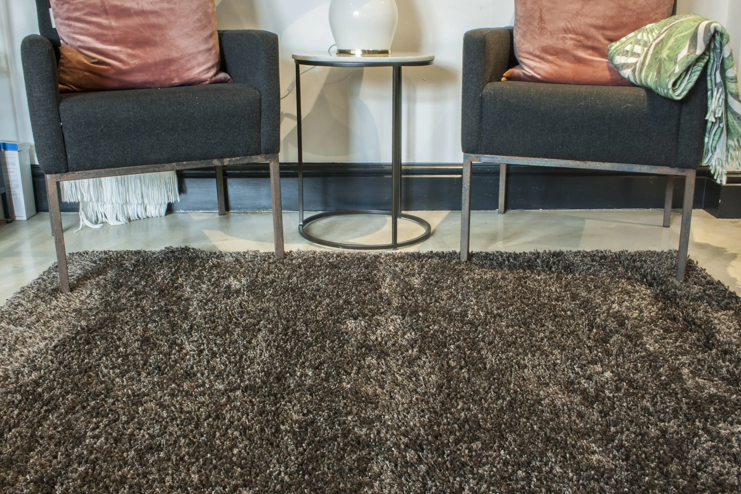 Polypropylene Shaggy Rug - Brown - Thick soft pile Shaggy rug