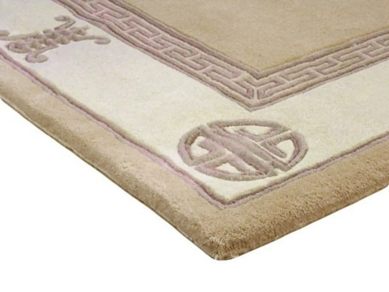 Premier Superwashed Chinese Rug - Beige - Luxury handknotted Chinese Rug PSW428