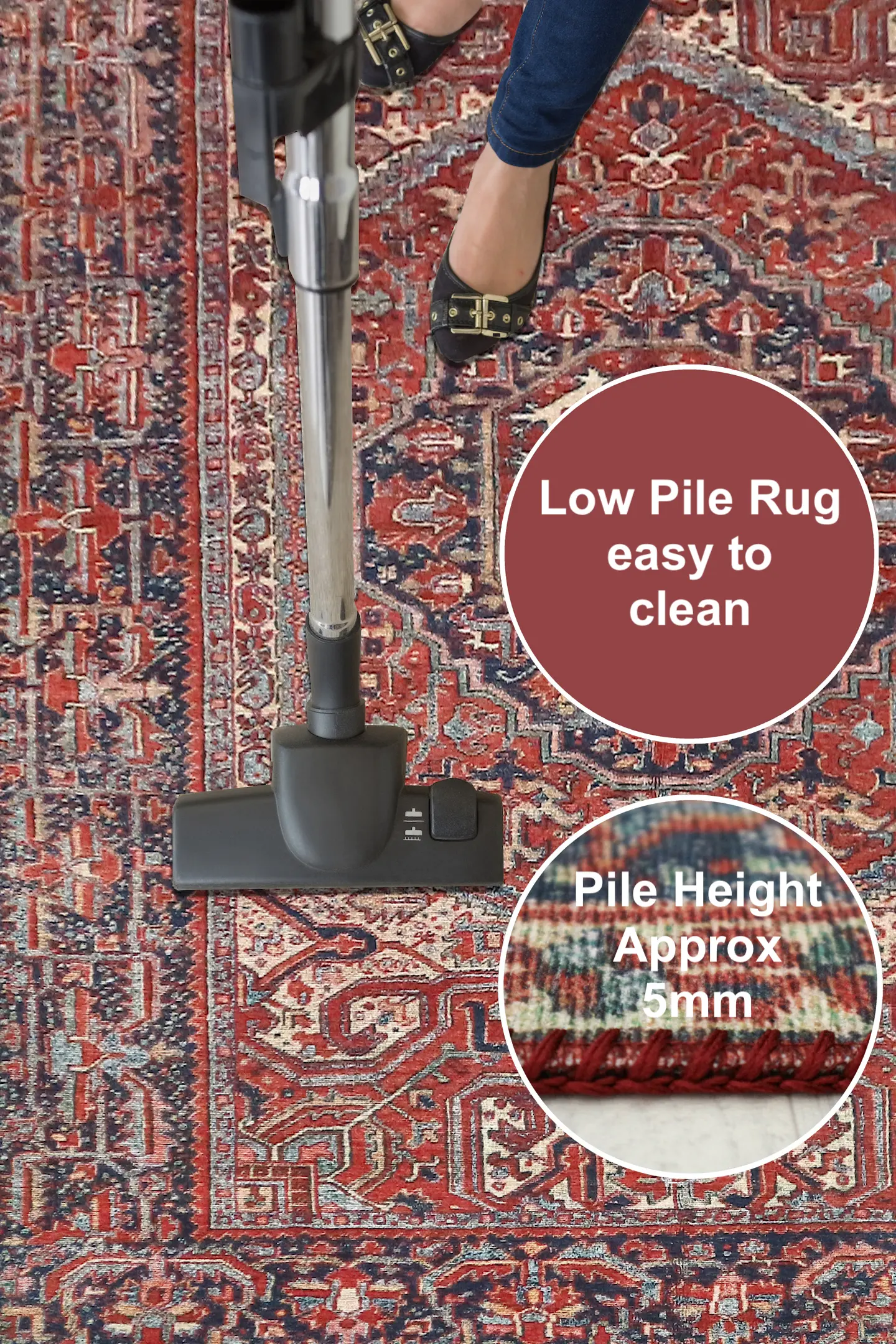 Pippur Printed Rug - Red - ZDB702