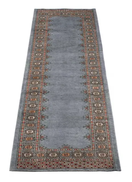 Fine Pakistan Bokhara Rug - Grey - Handknotted 100% wool Bokhara rug BOF054