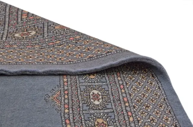 Fine Pakistan Bokhara Rug - Grey - Handknotted 100% wool Bokhara rug BOF054
