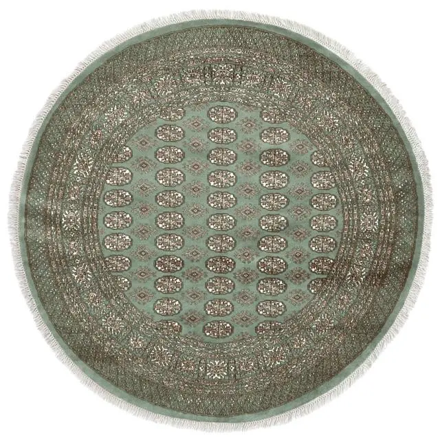 Fine Pakistan Bokhara Rug - Green - Handknotted 100% wool Bokhara rug BOK042