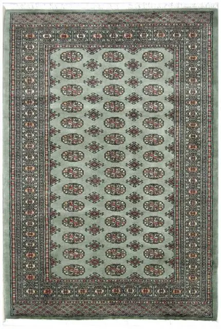 Fine Pakistan Bokhara Rug - Green - Handknotted 100% wool Bokhara rug BOK042