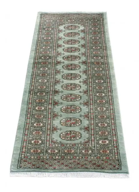 Fine Pakistan Bokhara Rug - Green - Handknotted 100% wool Bokhara rug BOK042