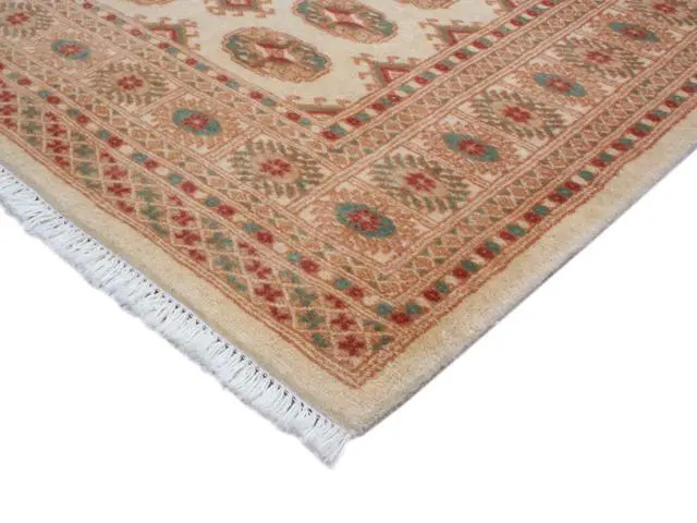 Fine Pakistan Bokhara Rug - Cream - Handknotted 100% wool Bokhara rug BOK044