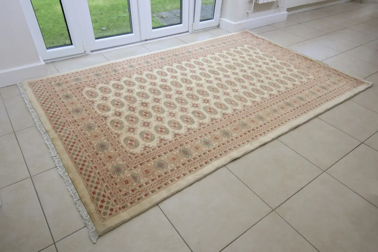 Fine Pakistan Bokhara Rug - Cream - Handknotted 100% wool Bokhara rug BOK044