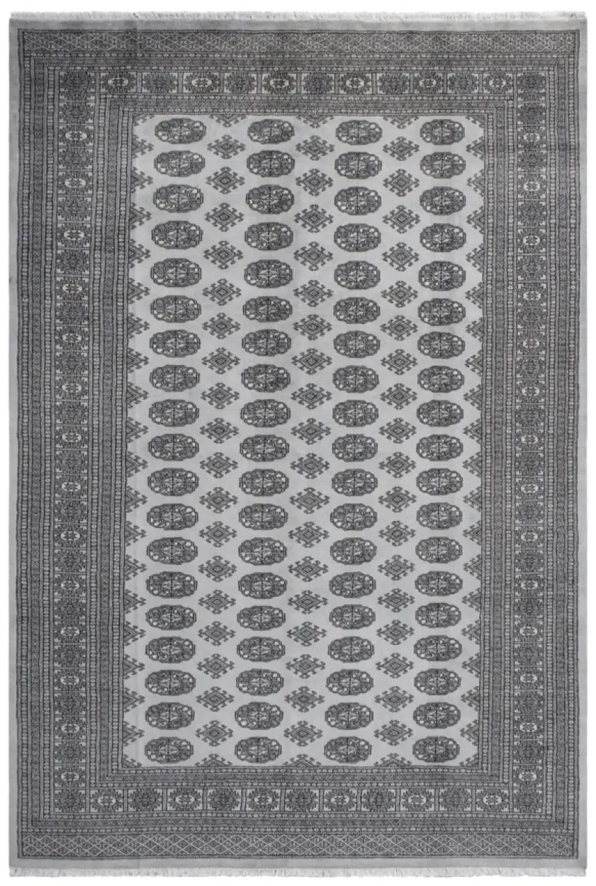 Fine Pakistan Bokhara Rug - Grey - Handknotted 100% wool Bokhara rug