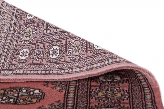 Fine Pakistan Bokhara Rug - Pink - Handknotted 100% wool Bokhara rug BOK048