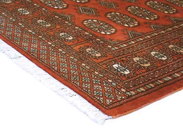 Fine Pakistan Bokhara Rug - Orange - Handknotted 100% wool Bokhara rug BOK055
