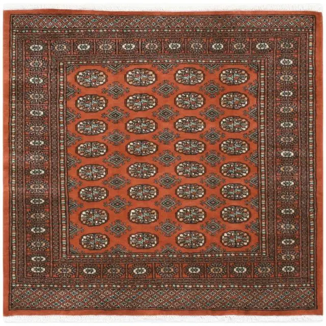 Fine Pakistan Bokhara Rug - Orange - Handknotted 100% wool Bokhara rug BOK055