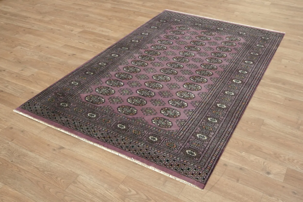 Fine Pakistan Bokhara Rug - Purple - Handknotted 100% wool Bokhara rug
