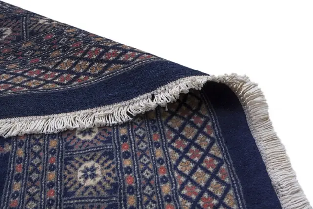 autumnFine Pakistan Bokhara Rug - Blue - Handknotted 100% wool Bokhara rug BOKF46