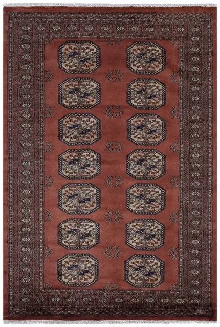 Fine Pakistan Bokhara Rug - Orange - Handknotted 100% wool Bokhara rug