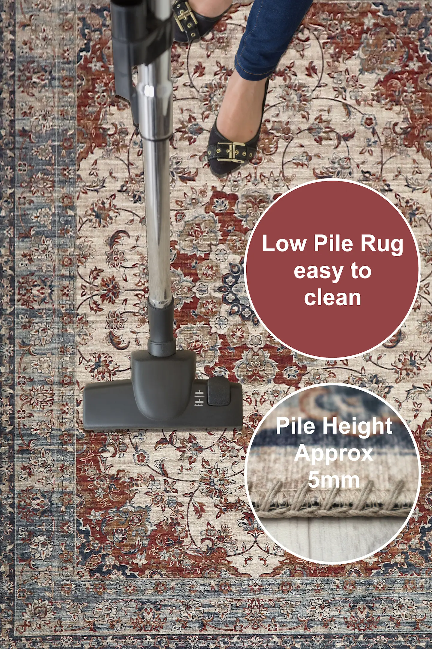 Pippur Printed Rug - Cream - ZDB704