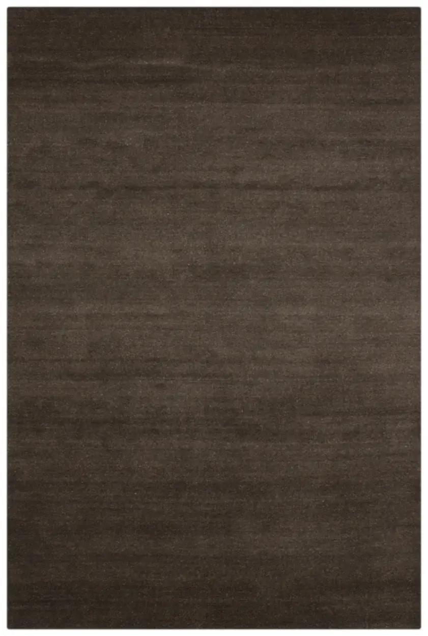 Royal Delhi rug - Brown - Plain neutral coloured handknotted rug