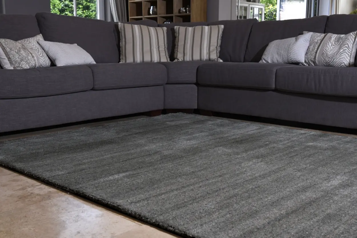 Royal Delhi rug - Grey - Plain neutral coloured handknotted rug