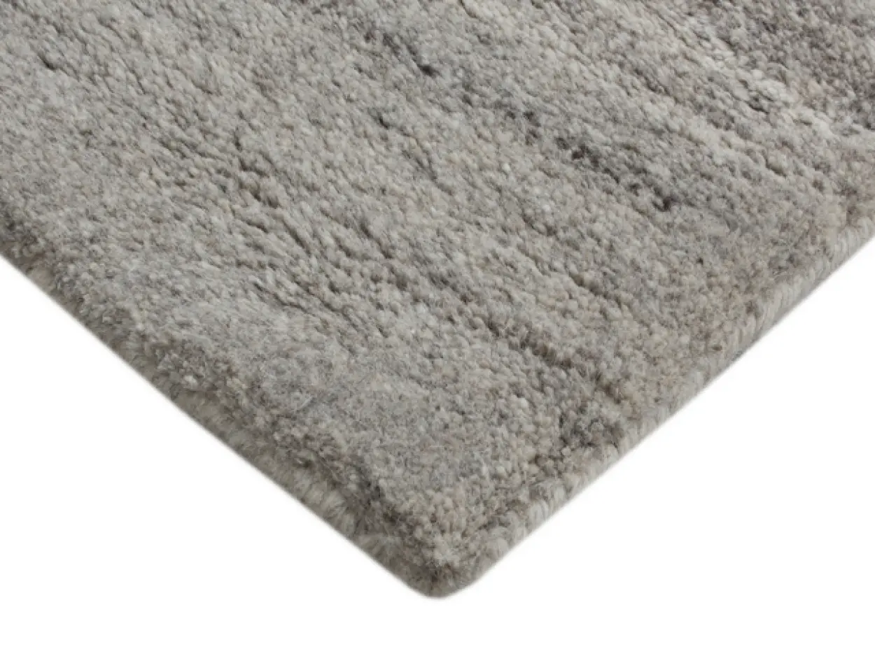Royal Delhi rug - Grey - Plain neutral coloured handknotted rug DEL038