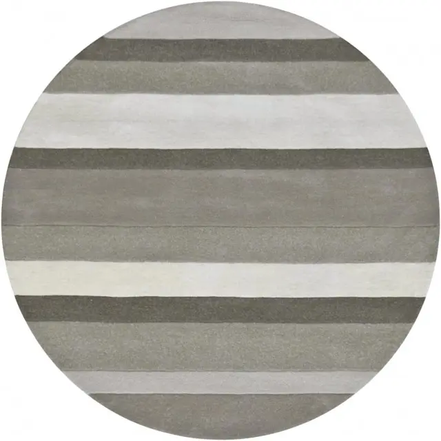 Modern Striped Rug - Grey - Indian Rug with Striped Design ECA002