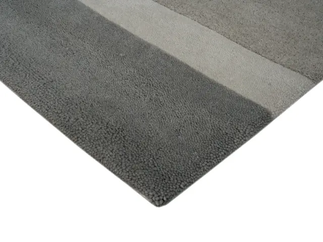 Modern Striped Rug - Grey - Indian Rug with Striped Design ECA002