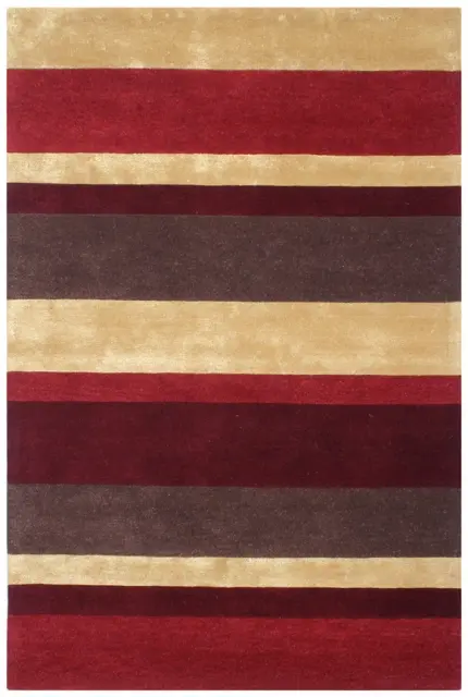 Modern Striped Rug - Multicoloured - Indian rug with Striped Design
