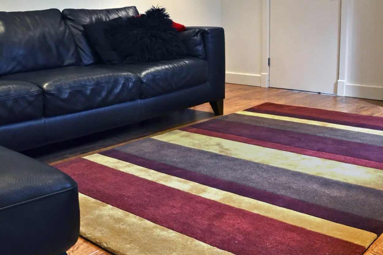 Modern Striped Rug - Multicoloured - Indian rug with Striped Design