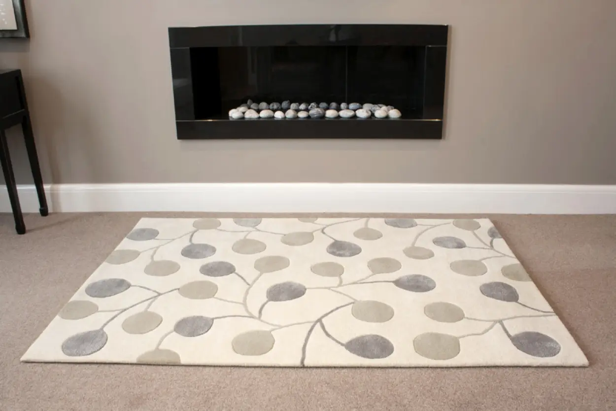 Modern Design Rug - Neutral Tonal Colours - Indian Rug with Contemporary Design