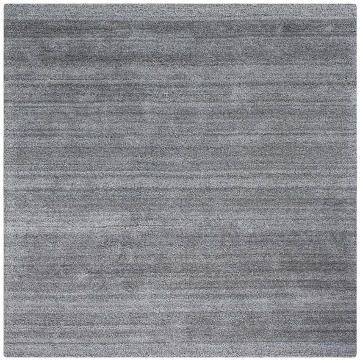 Plain Neutral Viscose Rug - Grey - Indian Rug with Luxurious Pile ECB302