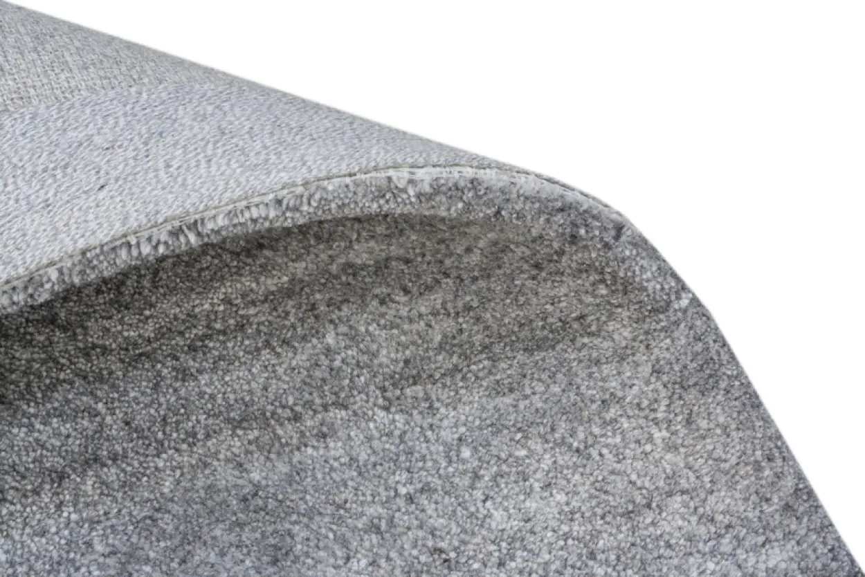 Plain Neutral Viscose Rug - Grey - Indian Rug with Luxurious Pile ECB302