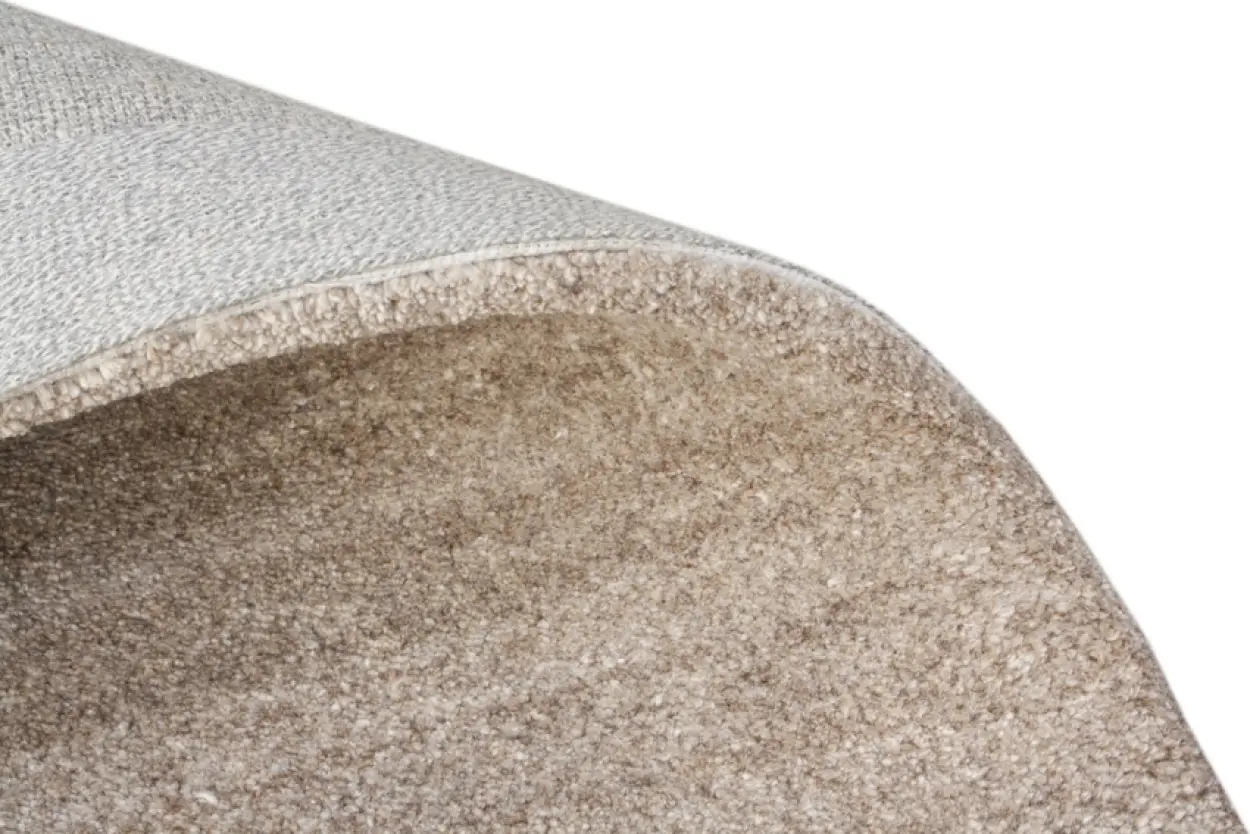 Plain Neutral Viscose Rug - Beige - Indian Rug with Luxurious Pile ECB304