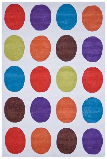 Contemporary Vibrant Rug - Multicoloured - Indian rug with Spot design