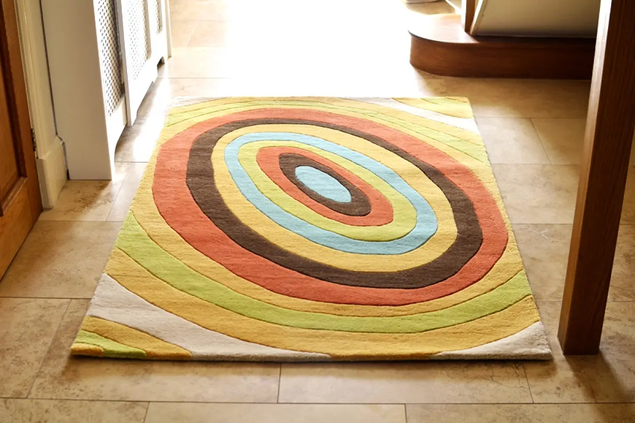 Contemporary Vibrant Rug - Multicoloured - Indian rug with Contempoary design