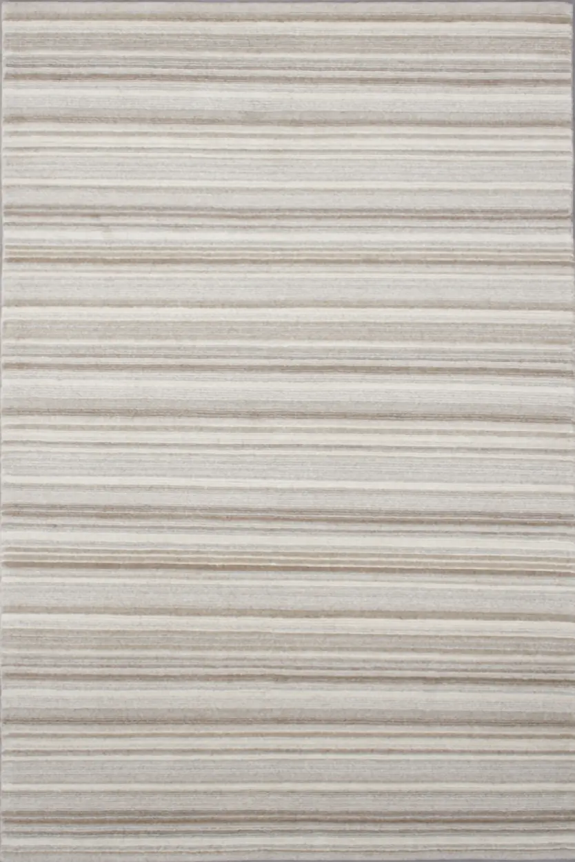 Modern Striped Rug - Neutral - Indian Rug with Striped Design