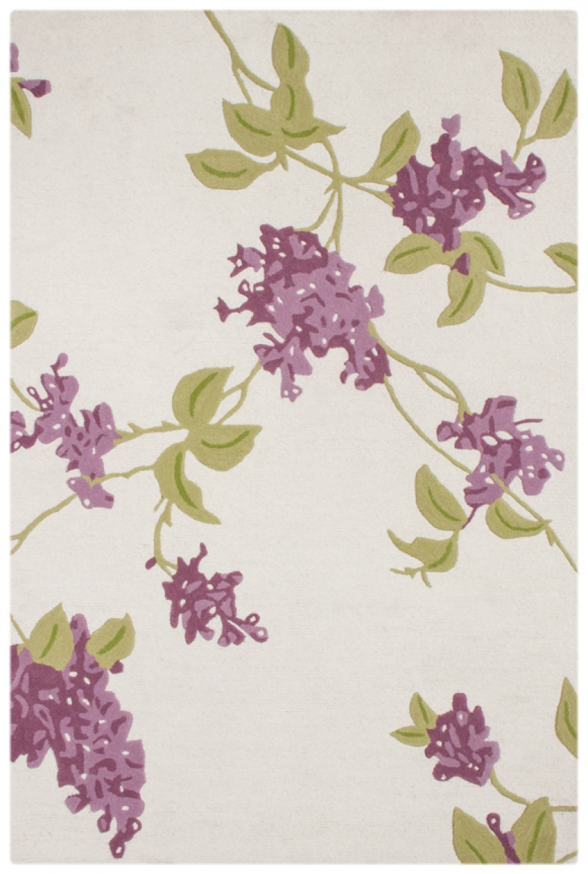 Modern Botanical Rug - Multicoloured - Indian rug with Floral design ECF005