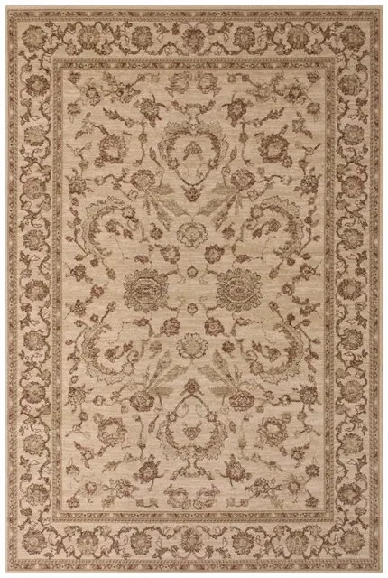 Kashimar woven rug - Cream - Machine woven rug with Traditional design