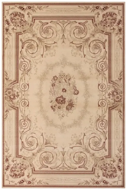 Kashimar woven rug - Cream - Machine woven rug with Traditional design