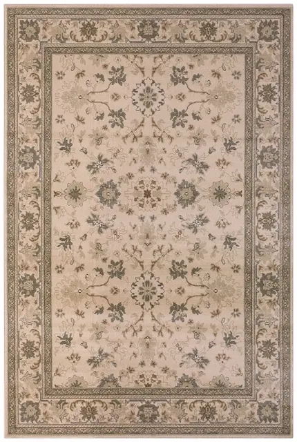 Kashimar woven rug - Cream - Machine woven rug with Traditional design
