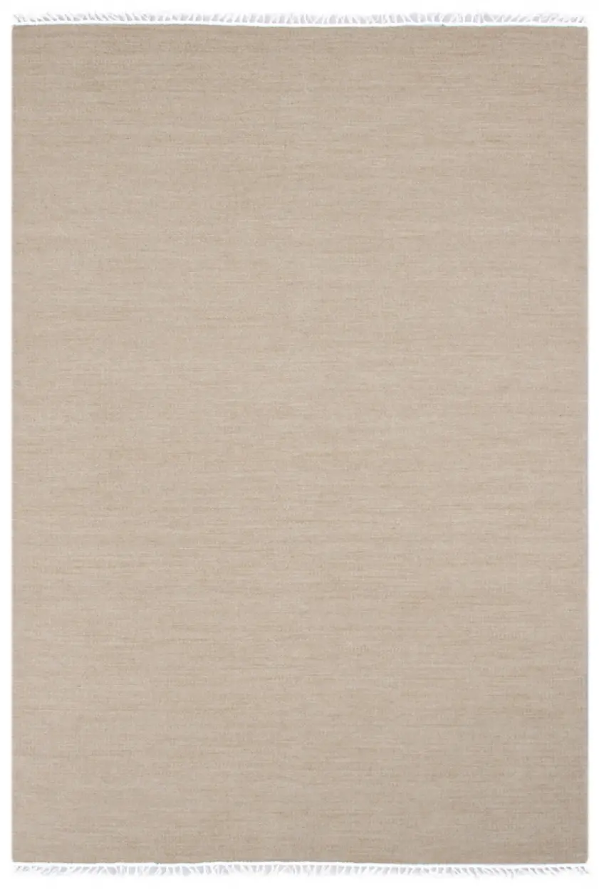 Indian Dhurrie rug - Gold - Handmade plain Wool & cotton rug