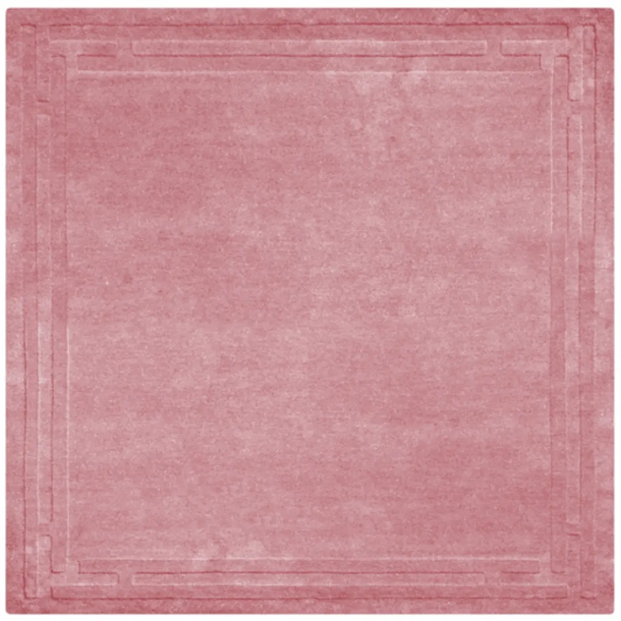 Lippa Plain Carved Rug - Pink - Plain 100% wool rug with carved desig HHL004