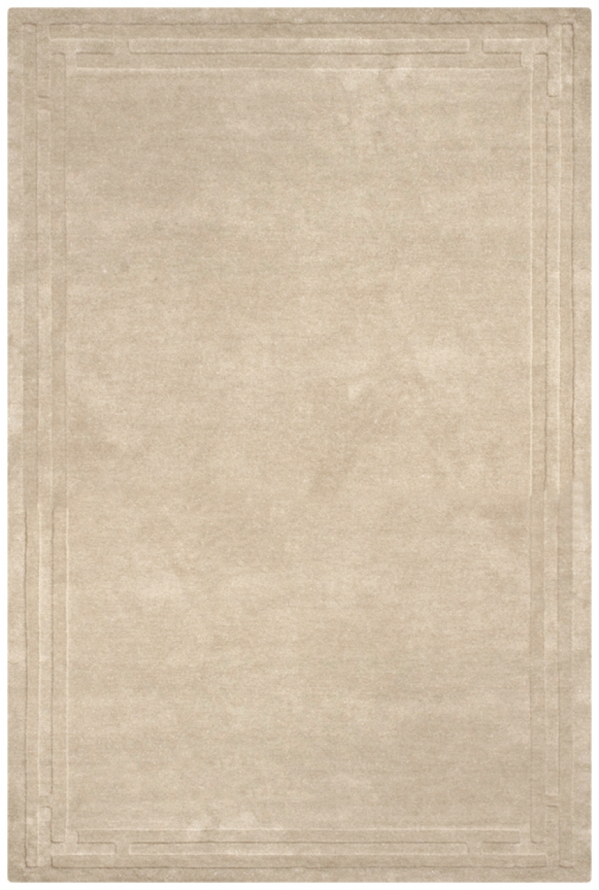 Lippa Plain Carved Rug - Beige - Plain 100% wool rug with carved desig HHL011